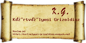 Körtvélyesi Grizeldisz névjegykártya